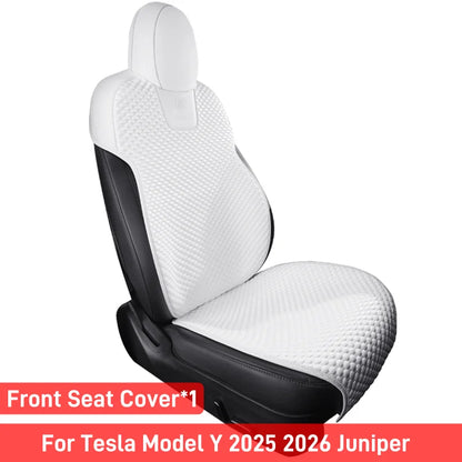 Ice Silk Seat Cushions for Tesla Model Y Juniper 2025-2026 and Model 3 Highland 2024-2025, Breathable Seat Pads, Black or White