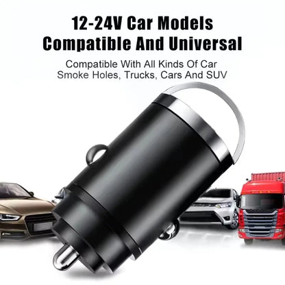 Mini Flush Fit Car Charger with Pull Ring, USB-C PD and QC Fast Charging, Rated 100W, for iPhone and Android Phones