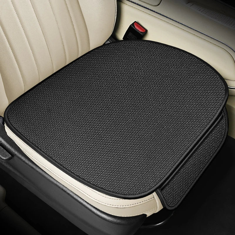 Black front seat cushion