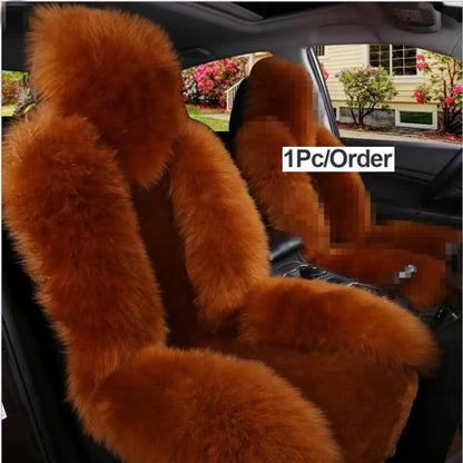 Long-Pile Plush Front Seat Cover for Hyundai Tucson 2022-2026 (NX4), 1 Seat, Soft and Warm for Winter, 12 Colors