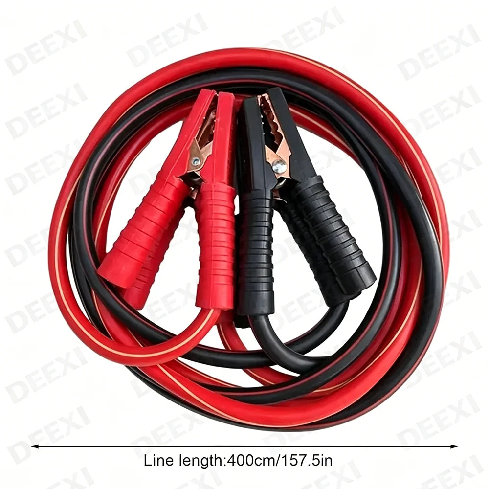 Car Battery Jumper Cables, 4 m (13.1 ft), Insulated Alligator Clamps, for Cars, SUVs and Emergency Jump Starts