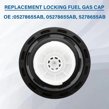 Locking Gas Cap with Key for Jeep Wrangler (JK, TJ), Grand Cherokee, Liberty and Gladiator, Plastic Replacement Fuel Tank Cap