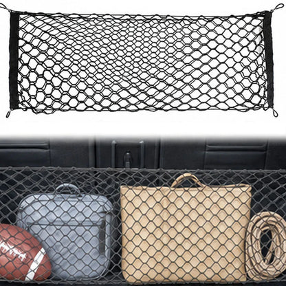 Elastic Cargo Net for Toyota RAV4 2019-2025, Stretch Mesh Trunk Pocket with Hooks, Single Net 43.3 x 23.6 in or Double Net 43.3 x 15.7 in