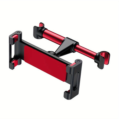 Headrest Tablet Holder for Car Back Seat, Fits 4.7 to 12.9 Inch Tablets and Phones, 360 Degree Rotation, Red or Black