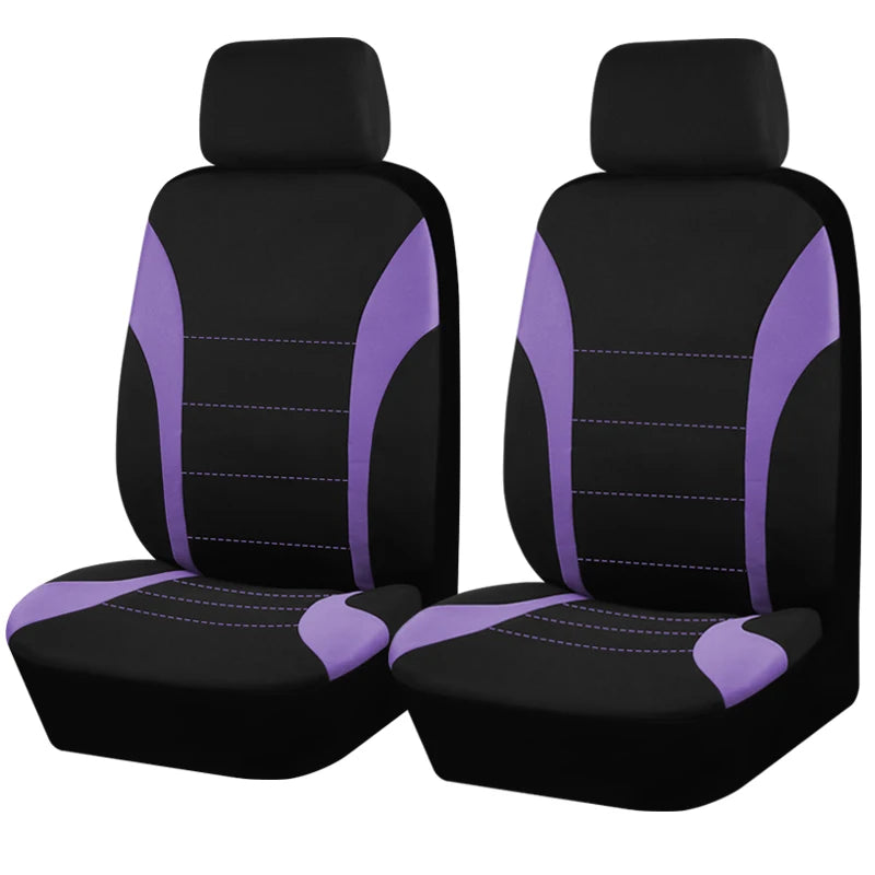 Universal Car Seat Covers, Padded Polyester, Front Pair or Full 5 Seat Set for Cars, SUVs and Trucks, 7 Colors