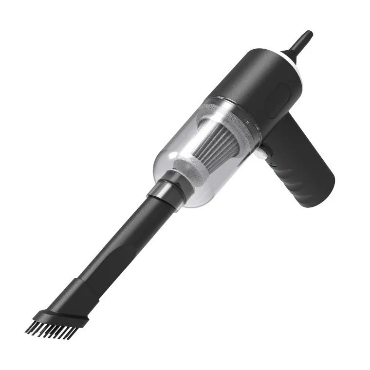 Cordless Handheld Car Vacuum, 2 in 1 Suction and Blower, Rechargeable, with Crevice and Brush Nozzles and Washable Filter