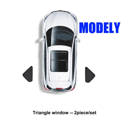 Sun Shades for Tesla Model 3 and Model Y 2021-2026 (Highland, Juniper), Side Window Shades with Suction Cups, Windshield and Full Sets
