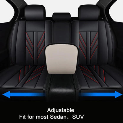 Faux Leather Seat Covers for Toyota RAV4 2019-2024, 5-Seat Full Set with Headrest Covers, Black and Red