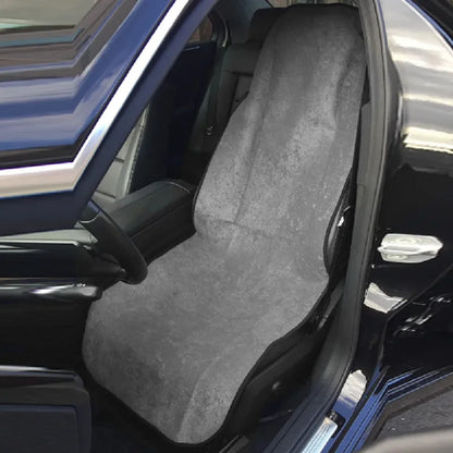Towel seat cover on a car seat