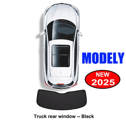 Blackout Sun Shades for Tesla Model Y 2020-2024 and Juniper 2025+, Windshield, Side Window and Full 8-Piece Privacy Sets