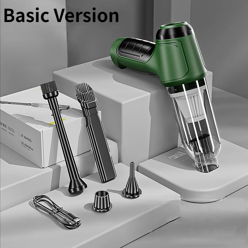 Rechargeable Handheld Car Vacuum, Up to 15000 Pa Suction, Basic or Pro Brushless Version, Blower Mode, Optional Extra HEPA Filters