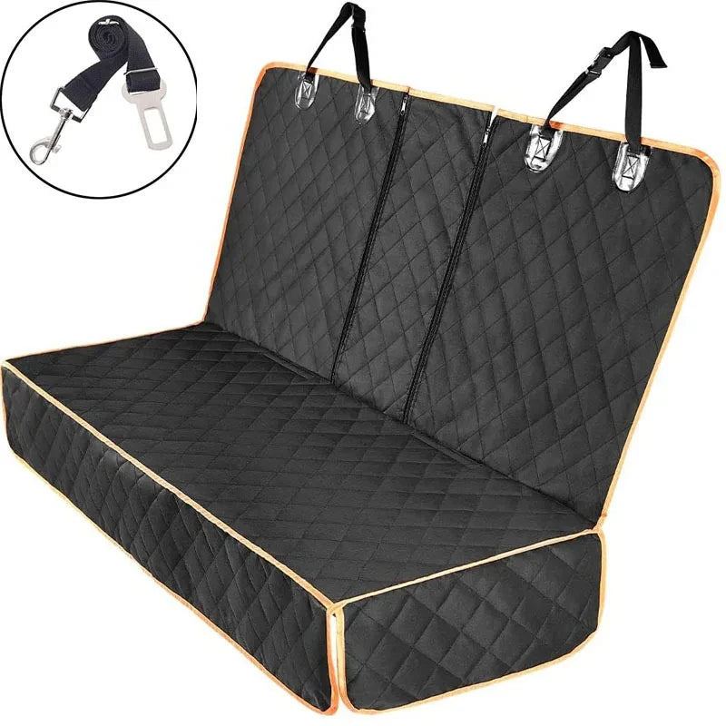 Dog Back Seat Cover, Waterproof 4 Layer Oxford, 53 x 47 in, Nonslip Bench Protector that Converts to a Cargo Liner, for Cars, Trucks and SUVs