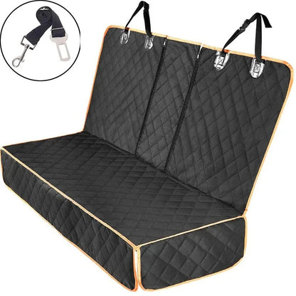 Dog Back Seat Cover, Waterproof 4 Layer Oxford, 53 x 47 in, Nonslip Bench Protector that Converts to a Cargo Liner, for Cars, Trucks and SUVs
