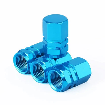 Colored Aluminum Tire Valve Stem Caps, Dustproof Wheel Caps for Cars, Motorcycles and Bikes, 4 to 20 Pack, 10 Colors or Random Mix