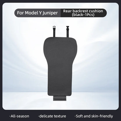 PU Leather Seat Cushions for Tesla Model Y Juniper and Model 3 Highland, Front or Rear Seat and Backrest Pads, Black or White