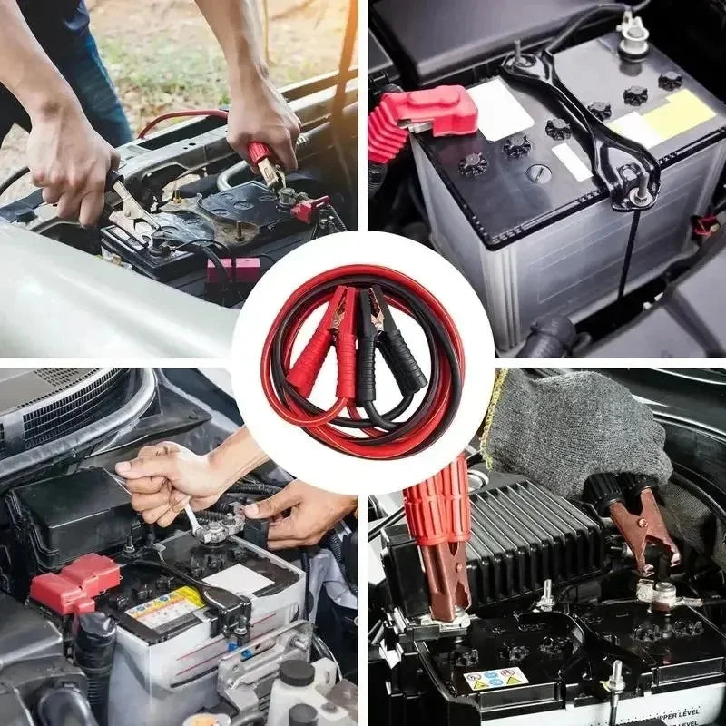 Car Battery Jumper Cables, 4 m (13.1 ft), Insulated Alligator Clamps, for Cars, SUVs and Emergency Jump Starts