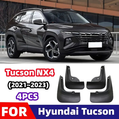 TPE Mud Flaps for Hyundai Tucson 2022-2023, Set of 4 Black Front and Rear Splash Guards with Screws