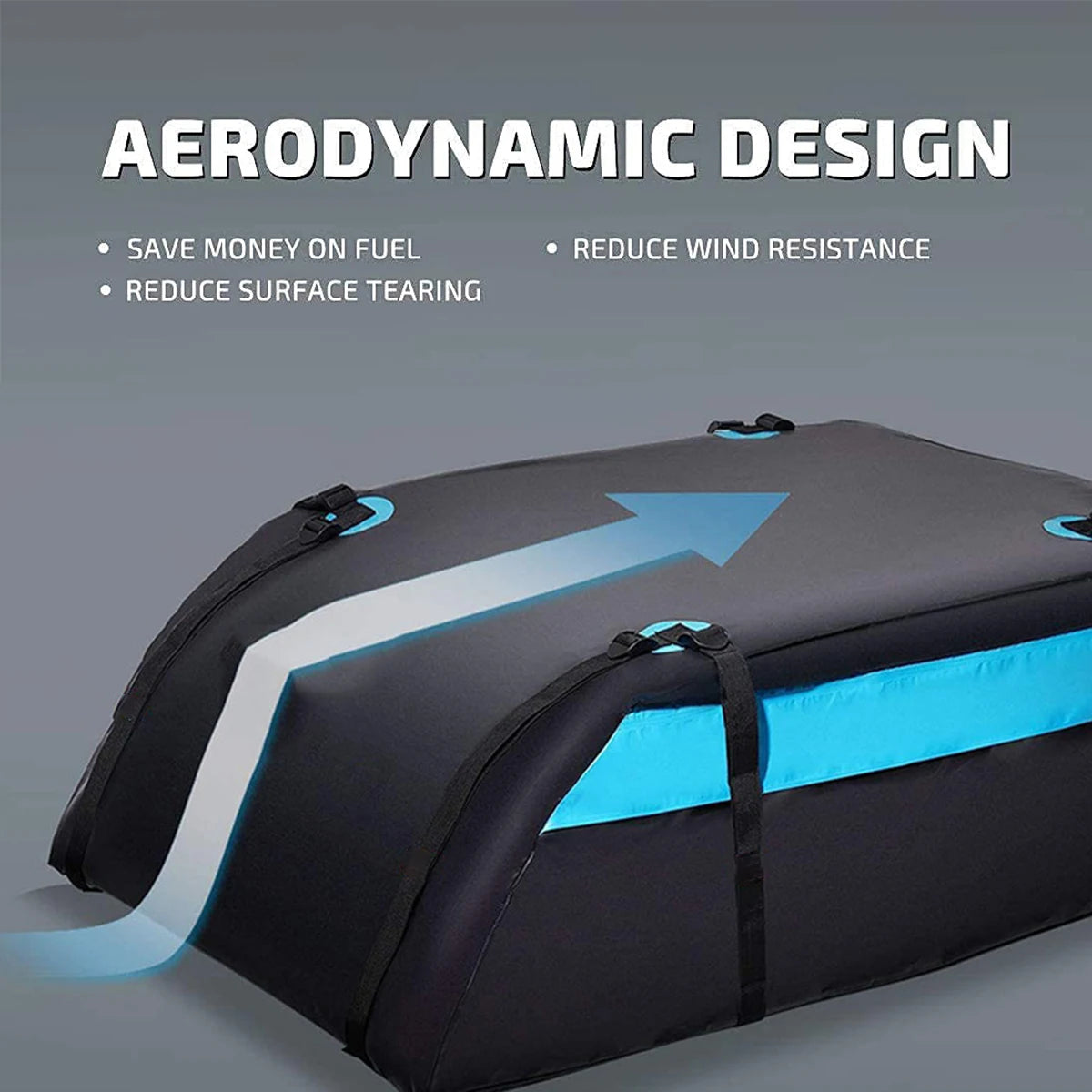 Rooftop Cargo Carrier Bag, 52 x 38 x 18 in Waterproof PVC Coated 420D or 600D Roof Bag for SUVs, Straps Not Included
