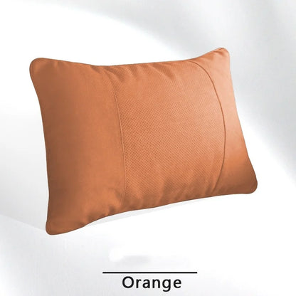 Faux Suede Car Headrest Neck Pillow, Soft Neck Support Cushion with Elastic Back for Front and Rear Seats, 18 Styles