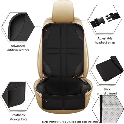 Car Seat Protector for Child Car Seats and Pets, Non-Slip 600D Oxford Back Seat Cover with Storage Pockets, 1 or 2 Pack