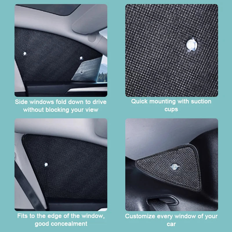 Full Coverage Sunshade Set for Hyundai Tucson 2022-2024 (NX4), Reflective Aluminum Foil for Windshield, Windows and Sunroof