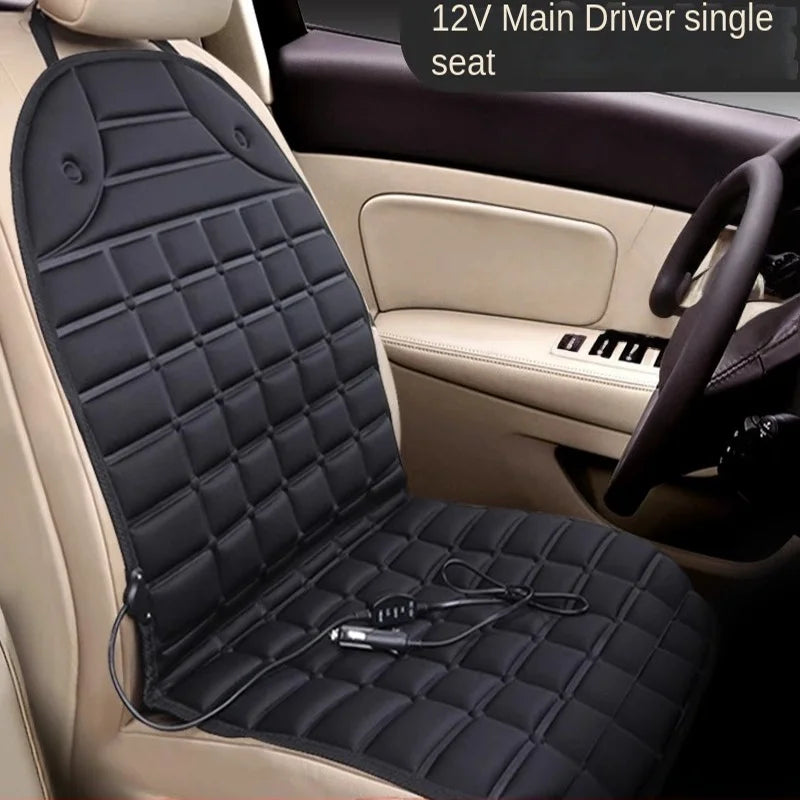 12V Heated Car Seat Cushion, Quick Heating Electric Seat Warmer Pad, 37 x 18 in (94 x 46.5 cm), Gray or Black
