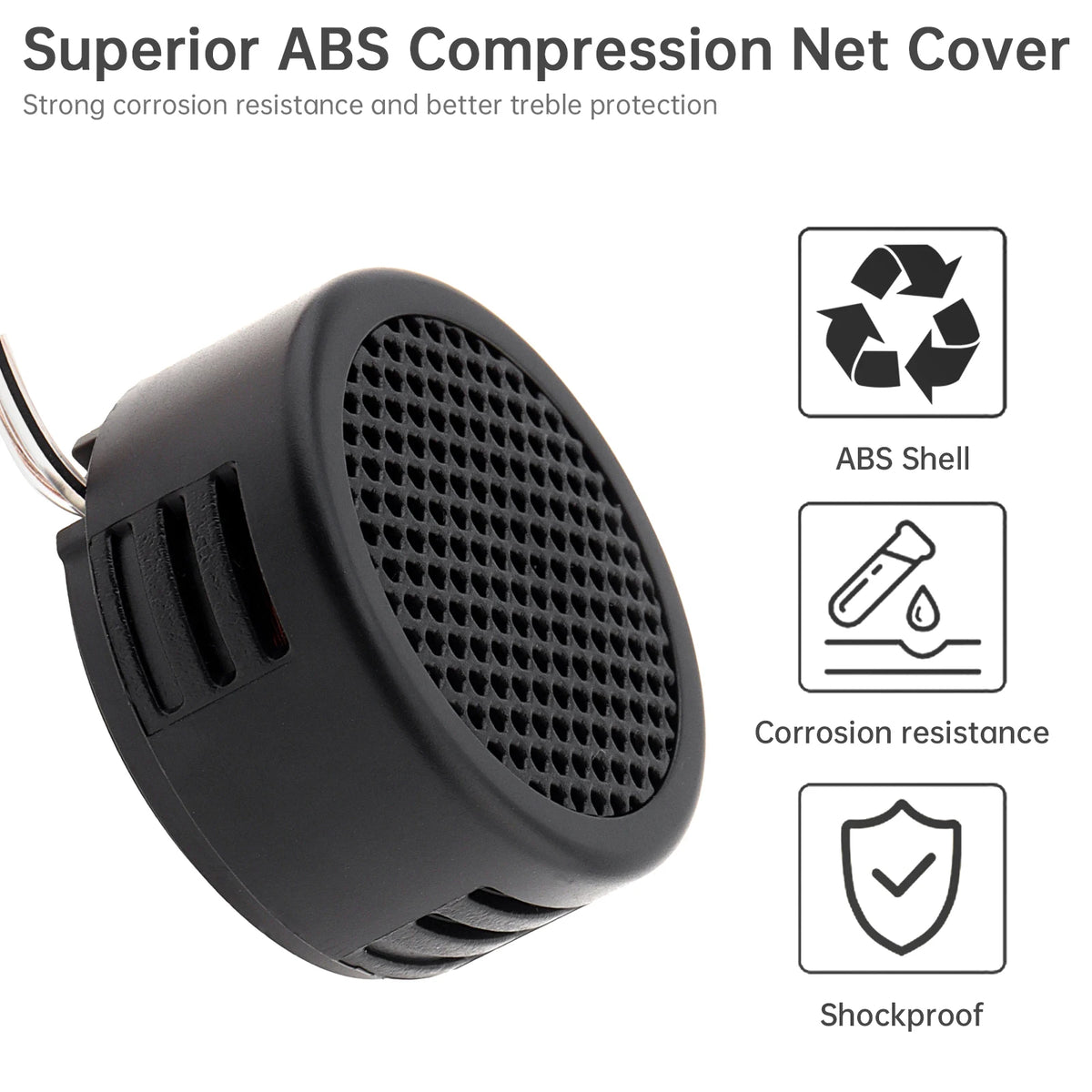 Mini dome tweeter with ABS mesh cover