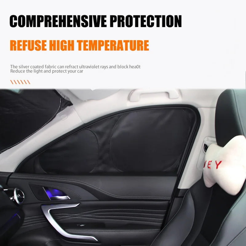 Privacy Sun Shades for Tesla Model 3 2019-2026 Including Highland, Oxford Cloth Windshield and Side Window Shades, 1 to 8 Pieces
