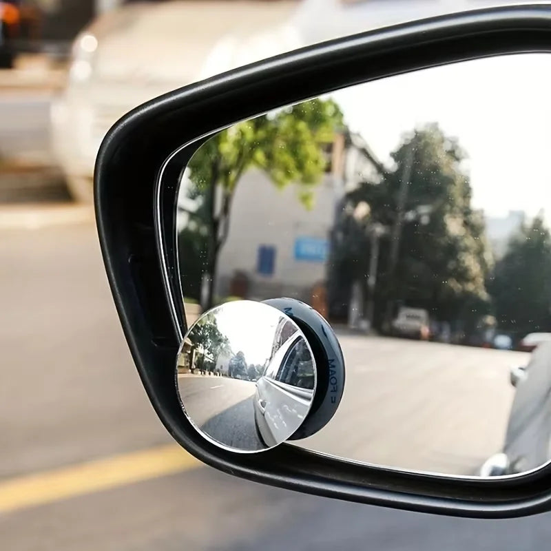 Adjustable Round Blind Spot Mirrors, Pair, Wide Angle Convex Mirrors with 360 Degree Rotation for Reversing and Lane Changes, 3 Styles