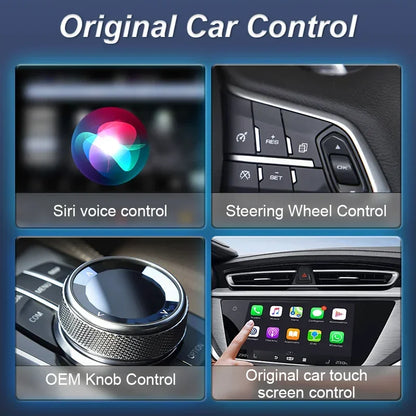 Wired to Wireless CarPlay and Android Auto Adapter, Automatic Mode Switching, for Cars with Factory Wired CarPlay or Android Auto