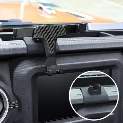 Air Vent Phone Mount for Jeep Wrangler 2018-2022 (JL), Black ABS Holder Set with Carbon Fiber Pattern