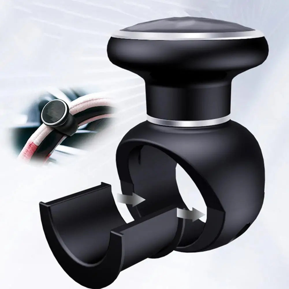 Steering Wheel Spinner Knob with Diamond Texture Grip, 360 Degree Rotation for Easier Parking, Wrench Included, Universal Fit