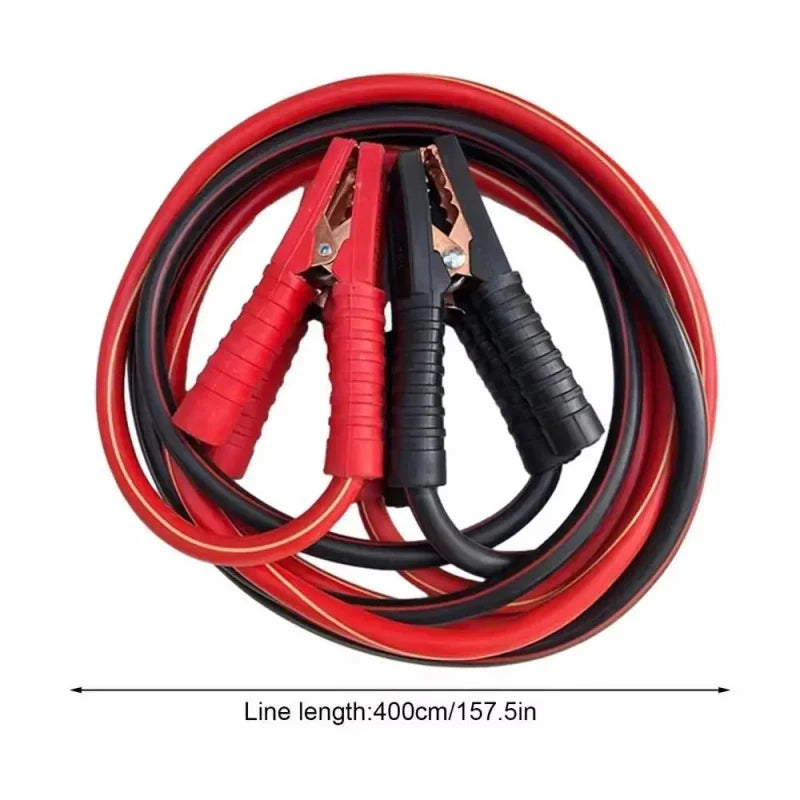 Car Battery Jumper Cables, 4 m (13.1 ft), Insulated Alligator Clamps, for Cars, SUVs and Emergency Jump Starts