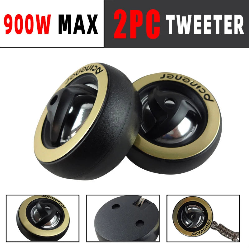 High Efficiency Mini Dome Tweeter Speaker With Base 12V Loudspeaker Audio Auto Sound Speaker For Car Audio System 900W (2*450W)