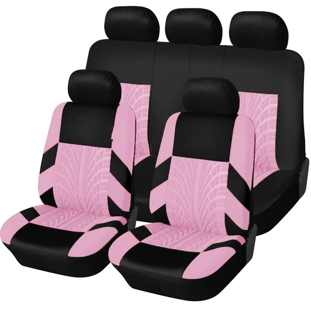 Pink full seat cover set, 9 pieces