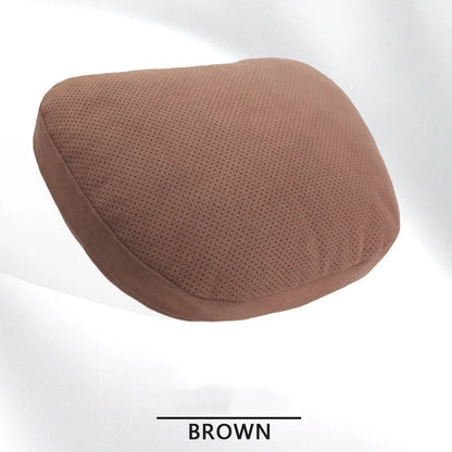 Faux Suede Car Headrest Neck Pillow, Soft Neck Support Cushion with Elastic Back for Front and Rear Seats, 18 Styles