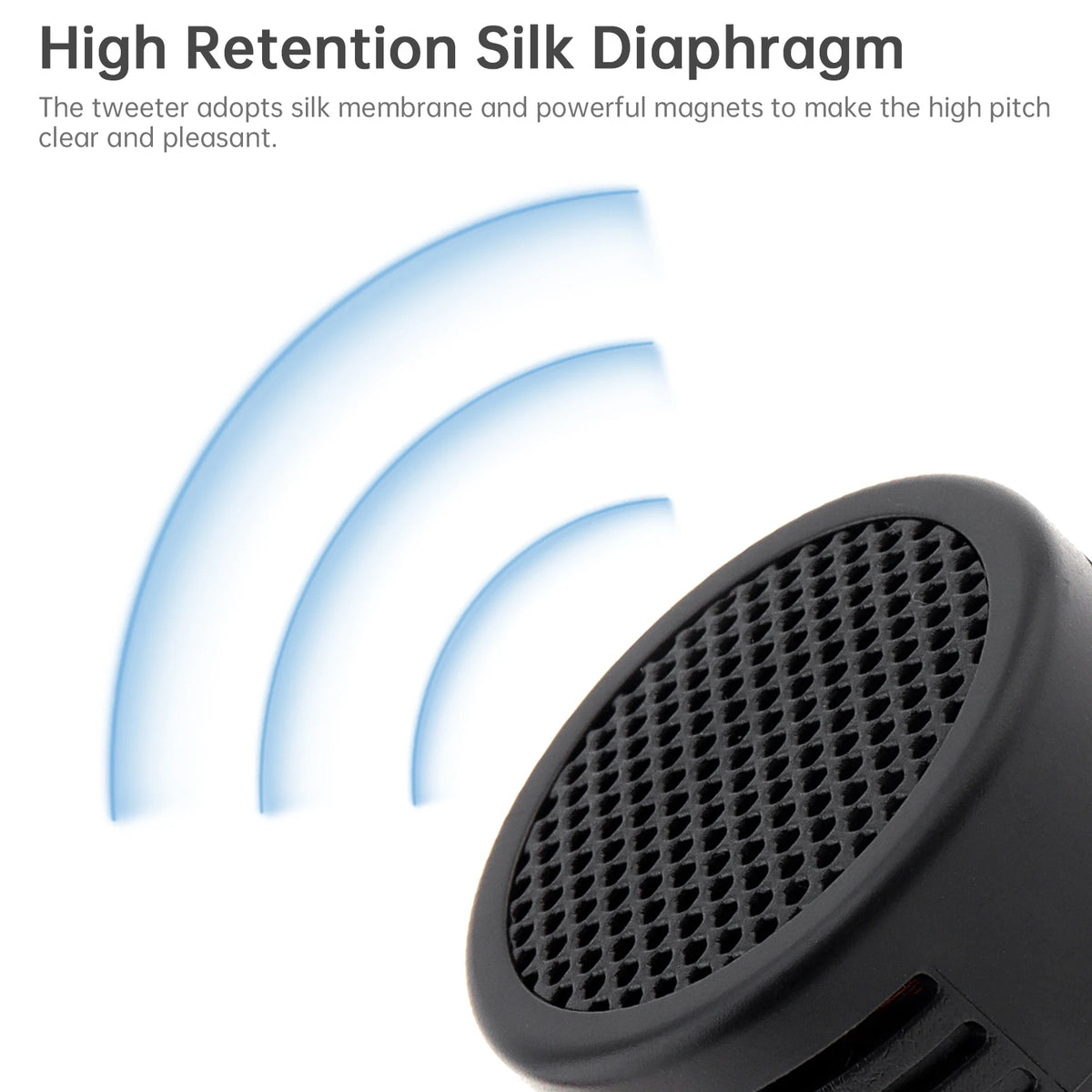 Mini dome tweeter with silk diaphragm