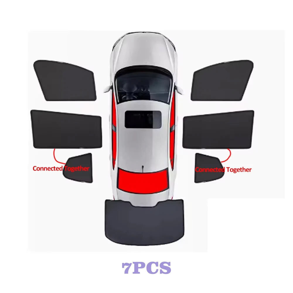 Mesh Sun Shades for Hyundai Tucson 2022-2025 (NX4), Windshield and Side Window Privacy Covers, Single Pieces to 7-Piece Set