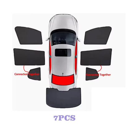 Mesh Sun Shades for Hyundai Tucson 2022-2025 (NX4), Windshield and Side Window Privacy Covers, Single Pieces to 7-Piece Set