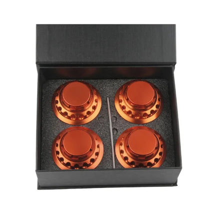 Center Caps for Toyota Camry, Corolla, Avalon and Matrix Wheels, 62mm 4-Piece Snap-In Set, Gray, Black, Blue, Red or Orange