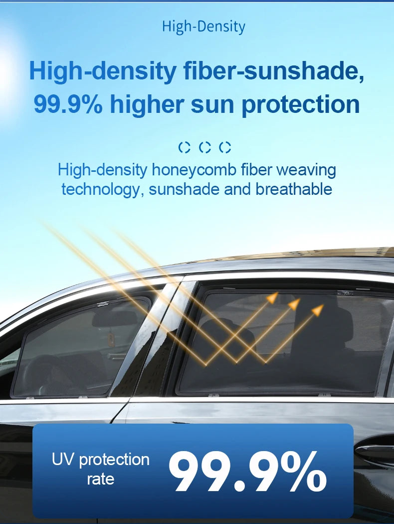 Mesh Window Curtains for Hyundai Tucson 2022-2026 (NX4), Black Anti-UV Privacy Shades, Front Sunshade, Pairs or Sets