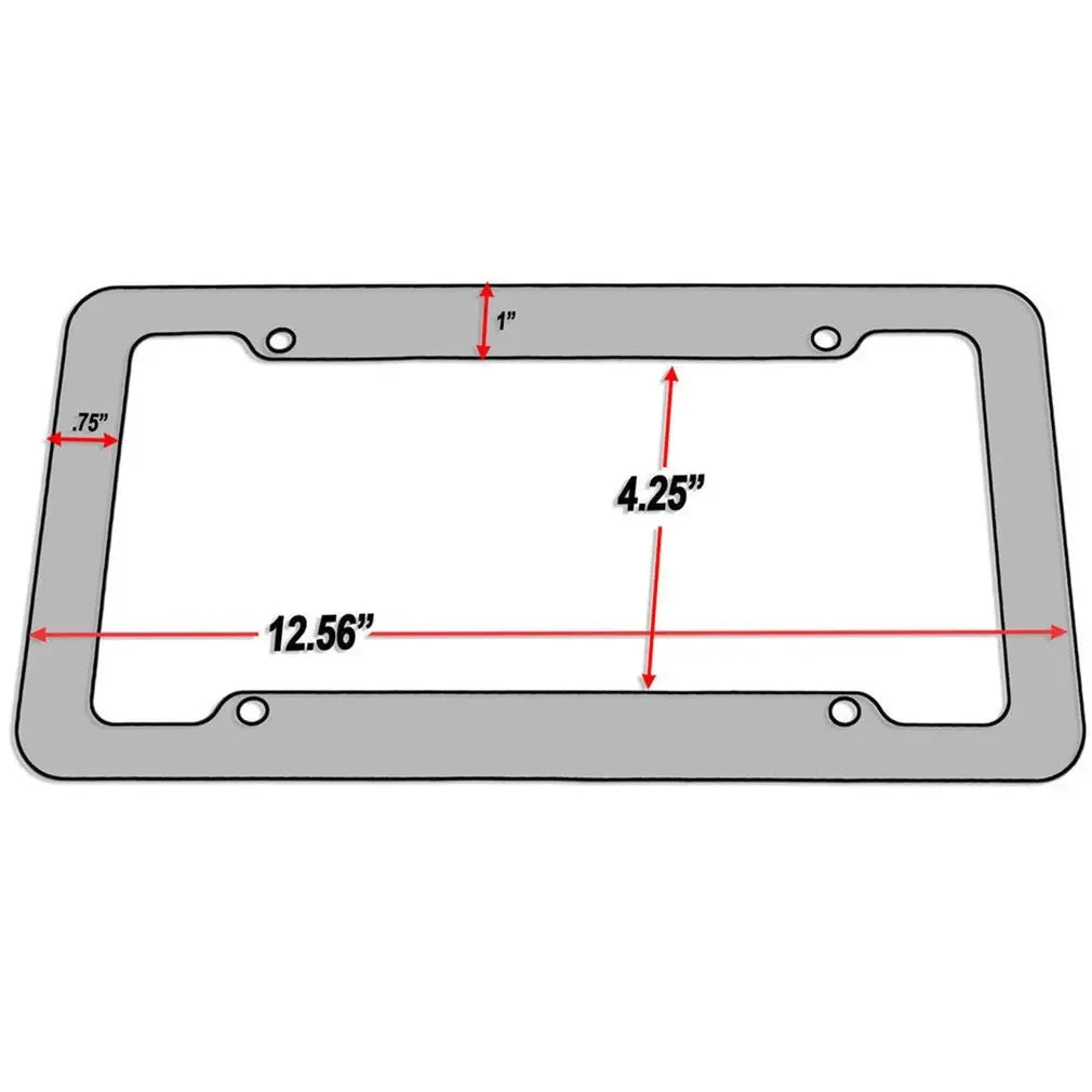 License plate frame dimensions