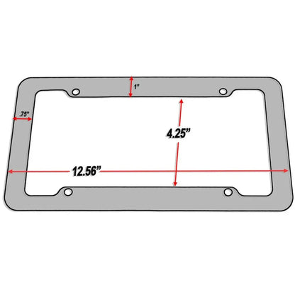 License plate frame dimensions