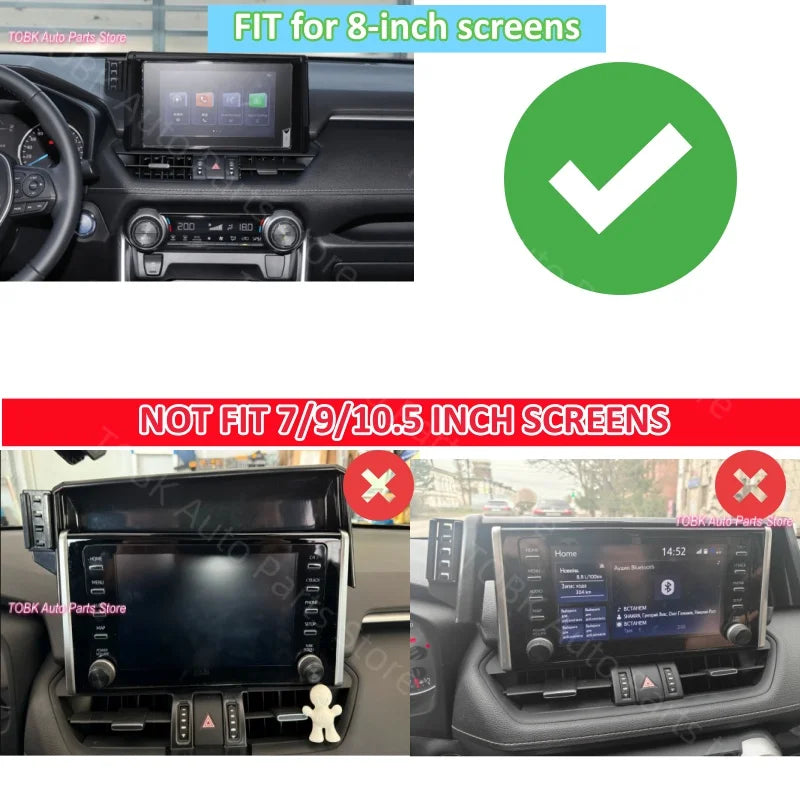 Magnetic Phone Mount for Toyota RAV4 2019-2023 (XA50) with 8-Inch Screen, Screen Base, Magnetic Holder or 15W Magnetic Wireless Charger