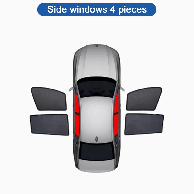 Mesh Window Curtains for Hyundai Tucson 2022-2026 (NX4), Black Anti-UV Privacy Shades, Front Sunshade, Pairs or Sets