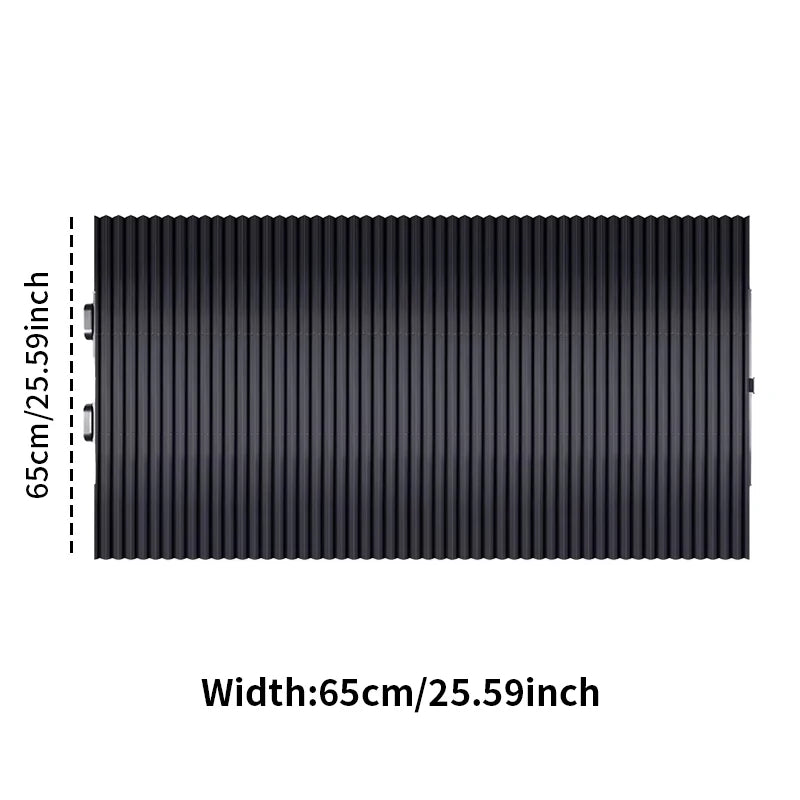 Retractable pleated sun shade, 25.6 in (65 cm) size