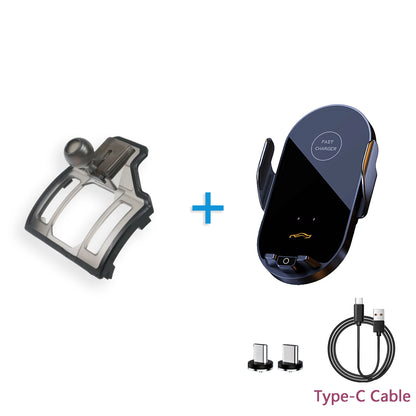 Phone Mount for Toyota RAV4 2019-2025 (XA50), Clear Base That Keeps the Air Vent Free, Clamp Holder or 15W Wireless Charging Holder