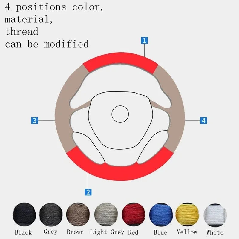 Steering Wheel Cover for Honda Civic (11th Gen), Hand-Stitched Leather, 5 Styles Including Black Perforated Nappa