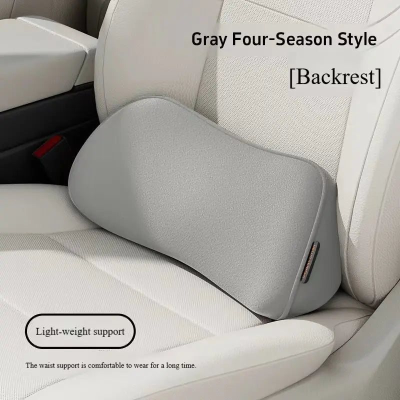 Memory Foam Lumbar Pillow for Car Seats, Curved Lower Back Support with Anti-Slip Design, for Driving and Office Chairs, 6 Colors