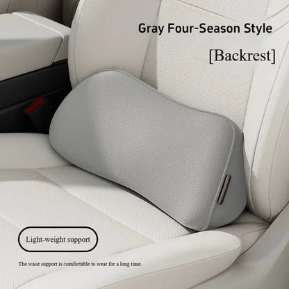 Memory Foam Lumbar Pillow for Car Seats, Curved Lower Back Support with Anti-Slip Design, for Driving and Office Chairs, 6 Colors